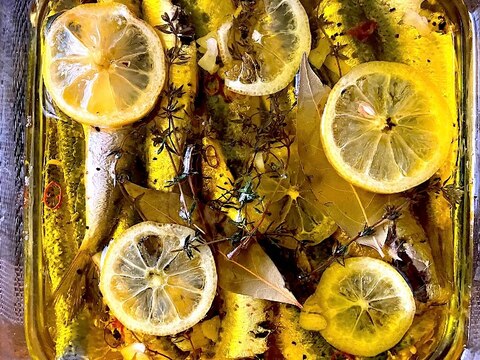 夏☆イワシのコンフィ☆ほったらかしで簡単☆鰯いわし